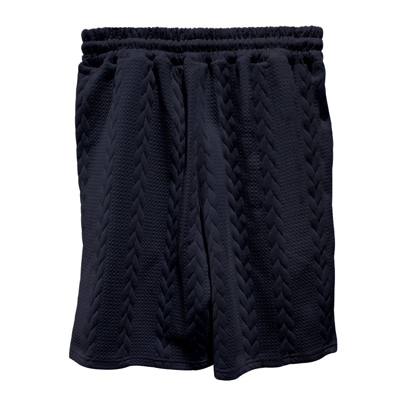 Men’s Two-Piece Outfit with Patterned T-Shirt and Relaxed Fit Shorts 28