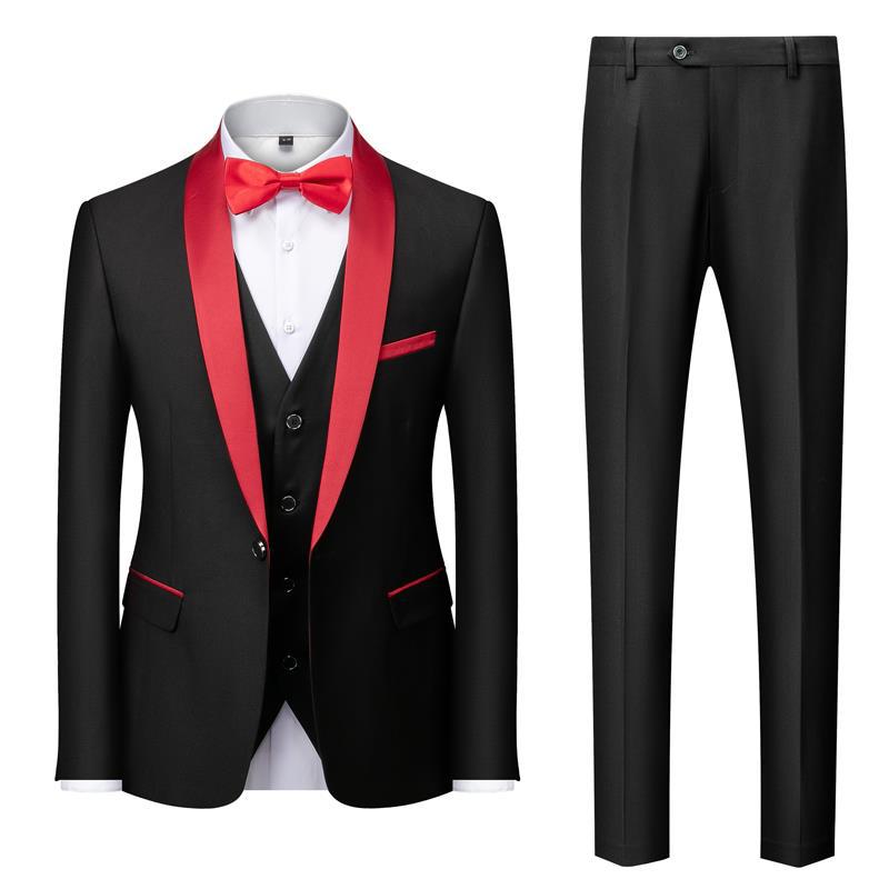 Men's 3 Piece Suit Tuxedo Jacket Vest Pants 10