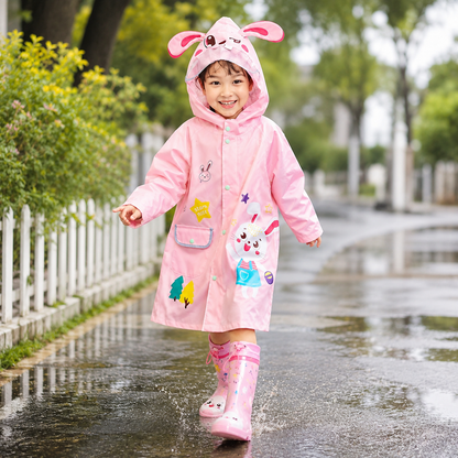 One-Piece Raincoat for Babies and Young Children