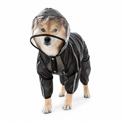 Frosted Four-Feet Raincoat for Growing Puppies