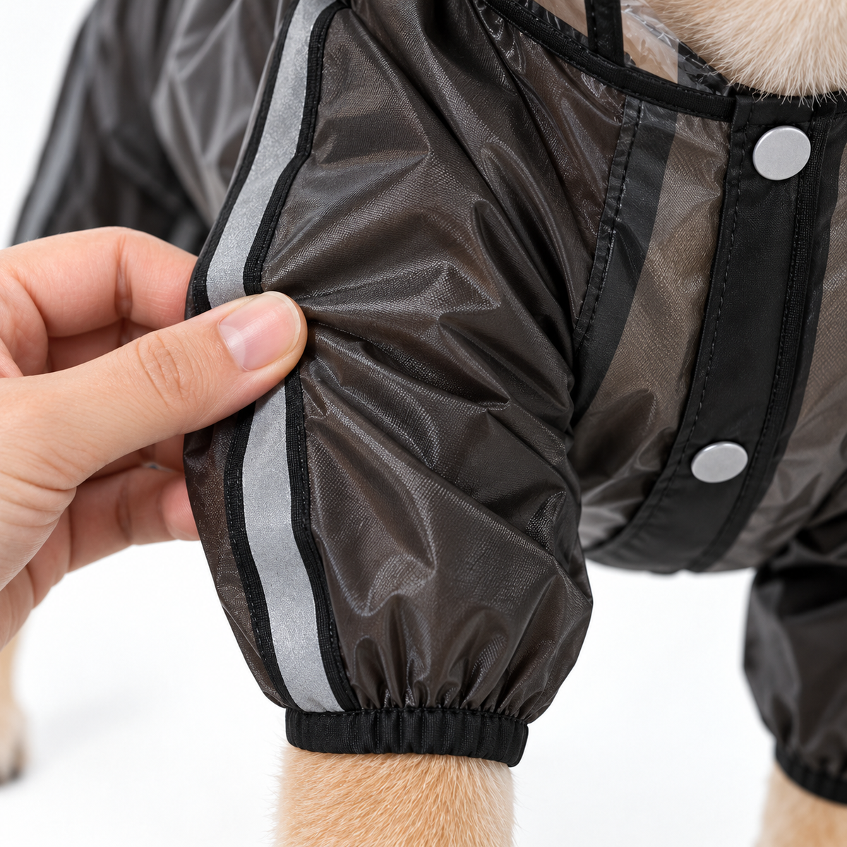 Frosted Four-Feet Raincoat for Growing Puppies