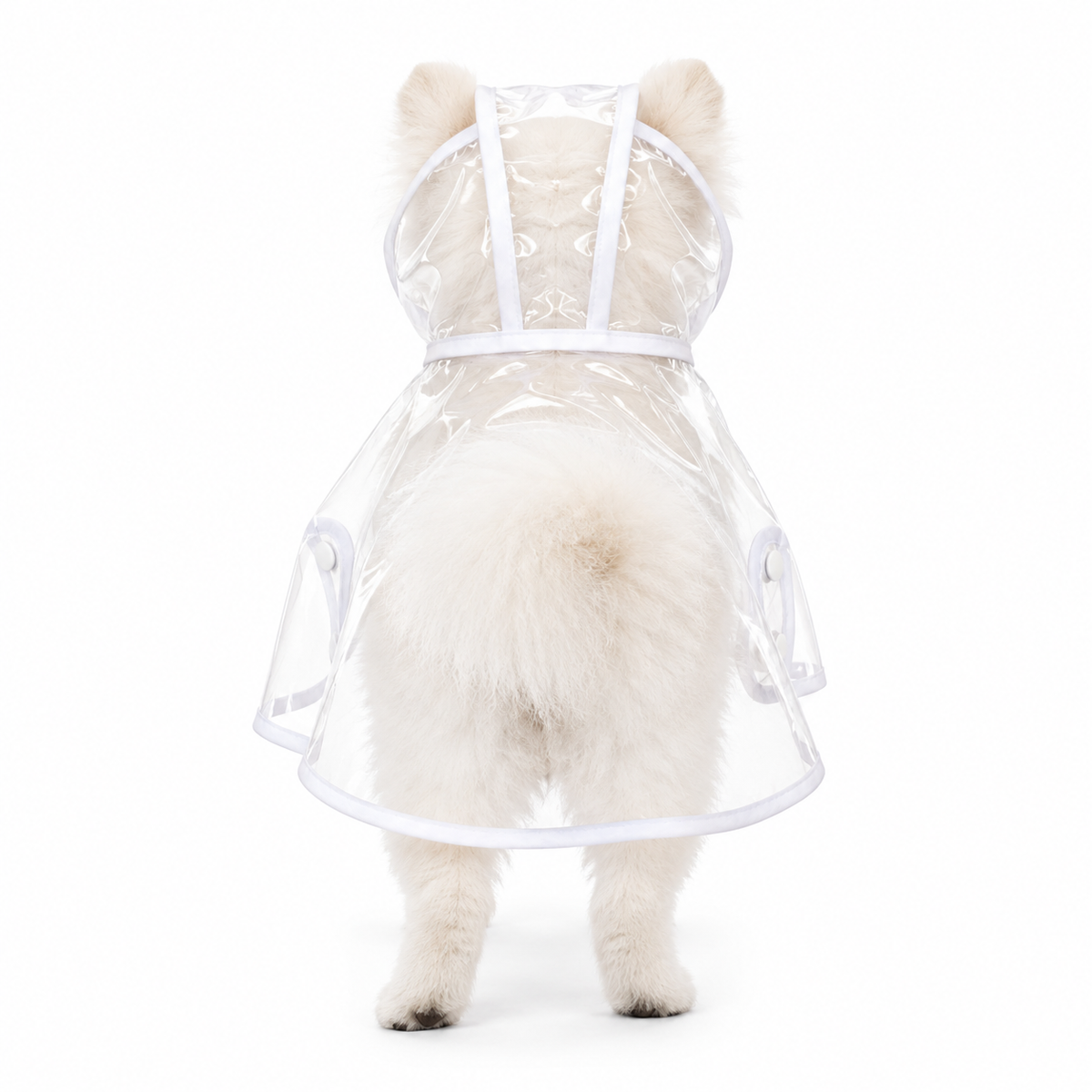 EVA Raincoat with White Trim for Small and Large Pets