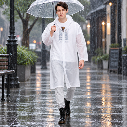 Lightweight Raincoat with EVA Material for On-the-Go Use