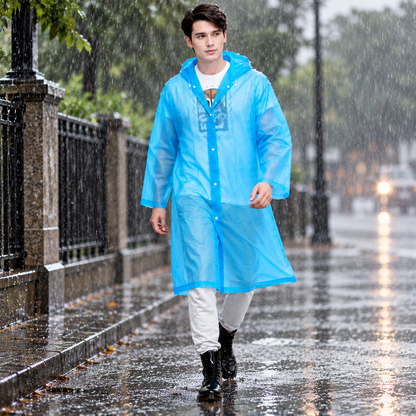 Lightweight Raincoat with EVA Material for On-the-Go Use