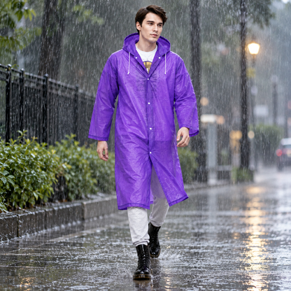 Lightweight Raincoat with EVA Material for On-the-Go Use
