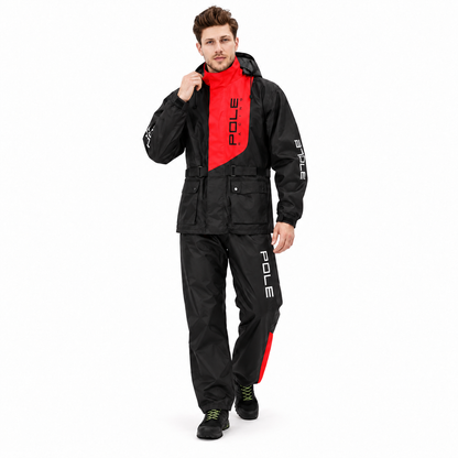 Adult Raincoat and Pants Set with Polyester Fabric for Outdoors