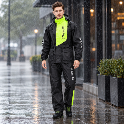 Adult Raincoat and Pants Set with Polyester Fabric for Outdoors