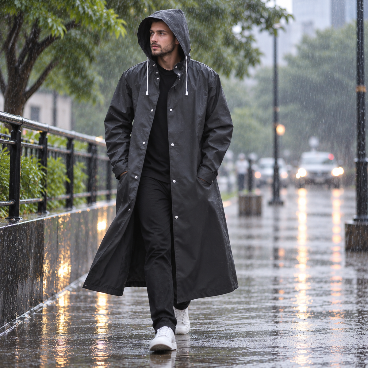 Transparent Raincoat with New EVA Material for Hiking Trips