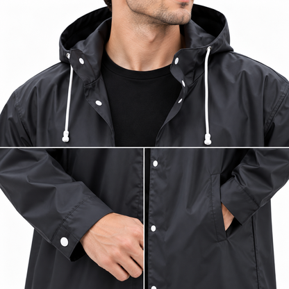 Transparent Raincoat with New EVA Material for Hiking Trips