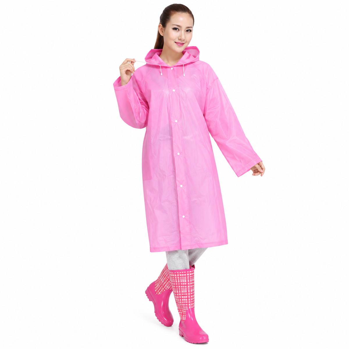 Lightweight Raincoat with EVA Material for On-the-Go Use