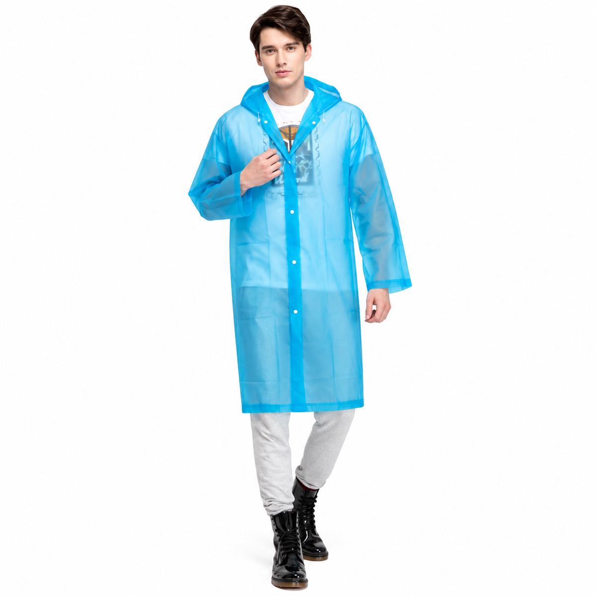 Lightweight Raincoat with EVA Material for On-the-Go Use