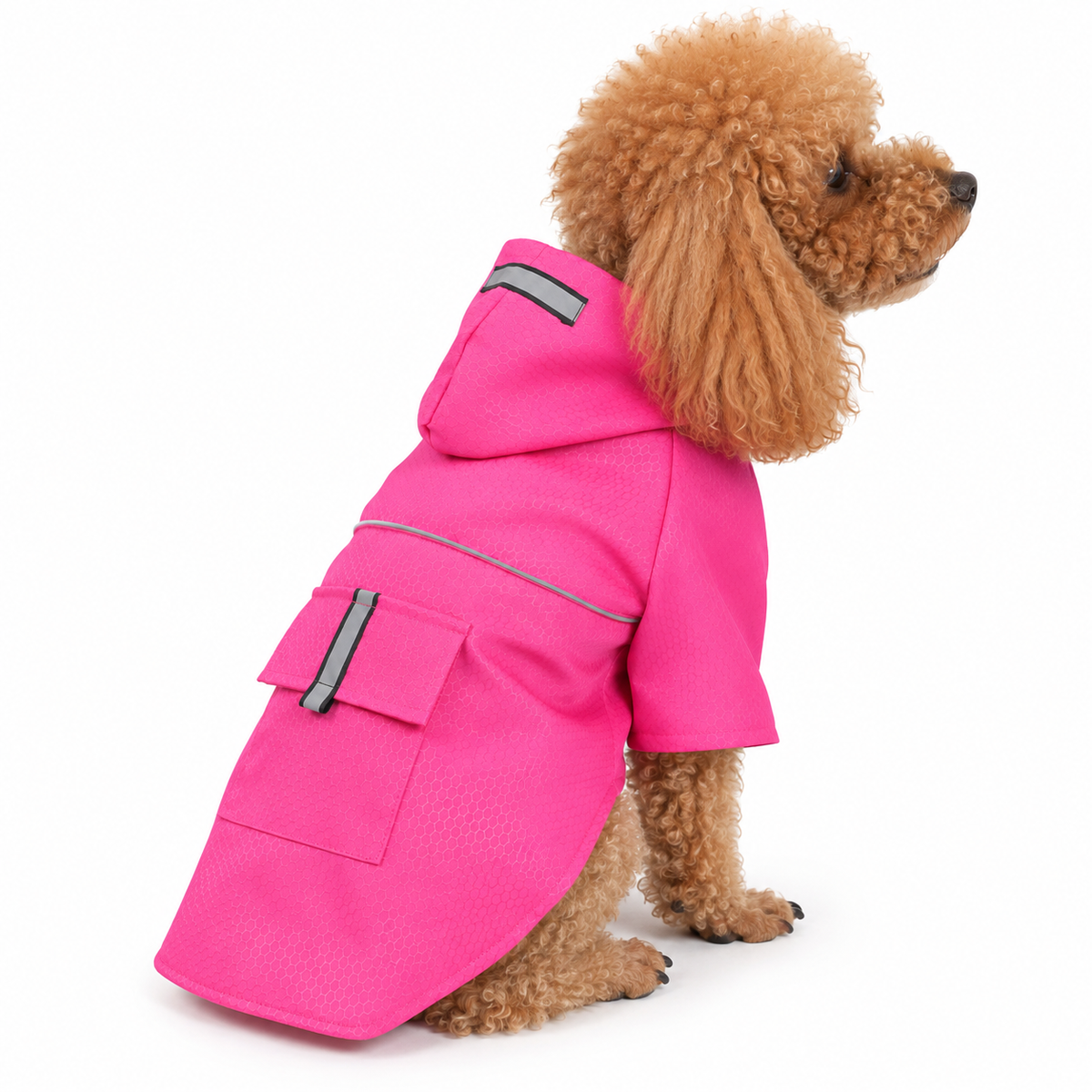Velcro Reflective Raincoat with Snowproof Layer for Small Pets