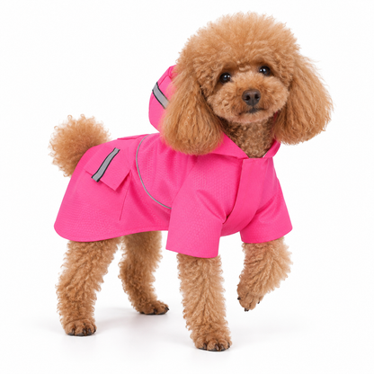Velcro Reflective Raincoat with Snowproof Layer for Small Pets