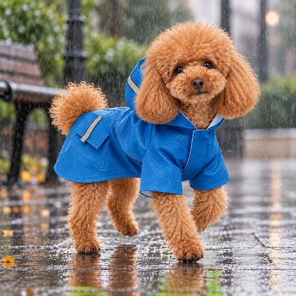 Velcro Reflective Raincoat with Snowproof Layer for Small Pets