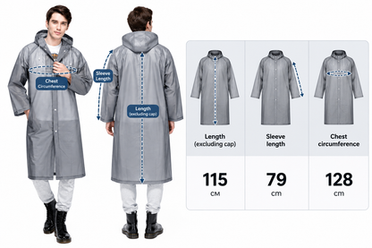 Lightweight Raincoat with EVA Material for On-the-Go Use