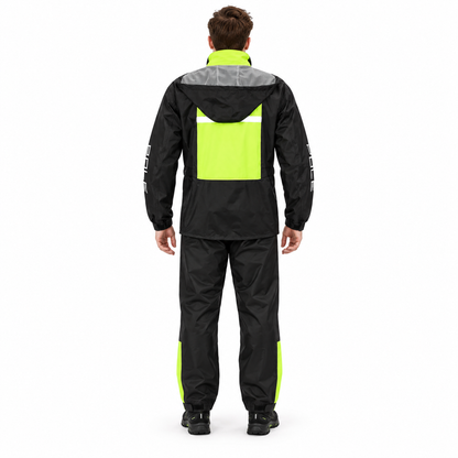 Adult Raincoat and Pants Set with Polyester Fabric for Outdoors