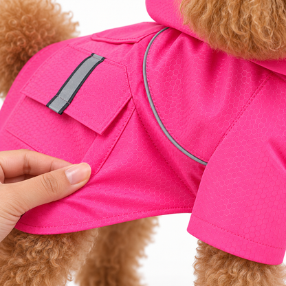 Velcro Reflective Raincoat with Snowproof Layer for Small Pets