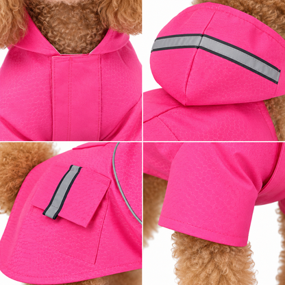 Velcro Reflective Raincoat with Snowproof Layer for Small Pets