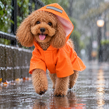 Velcro Reflective Raincoat with Snowproof Layer for Small Pets