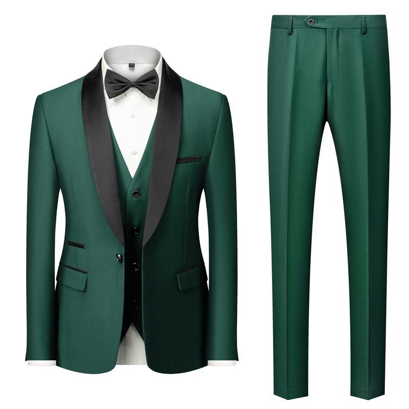Men's 3 Piece Suit Tuxedo Jacket Vest Pants 8