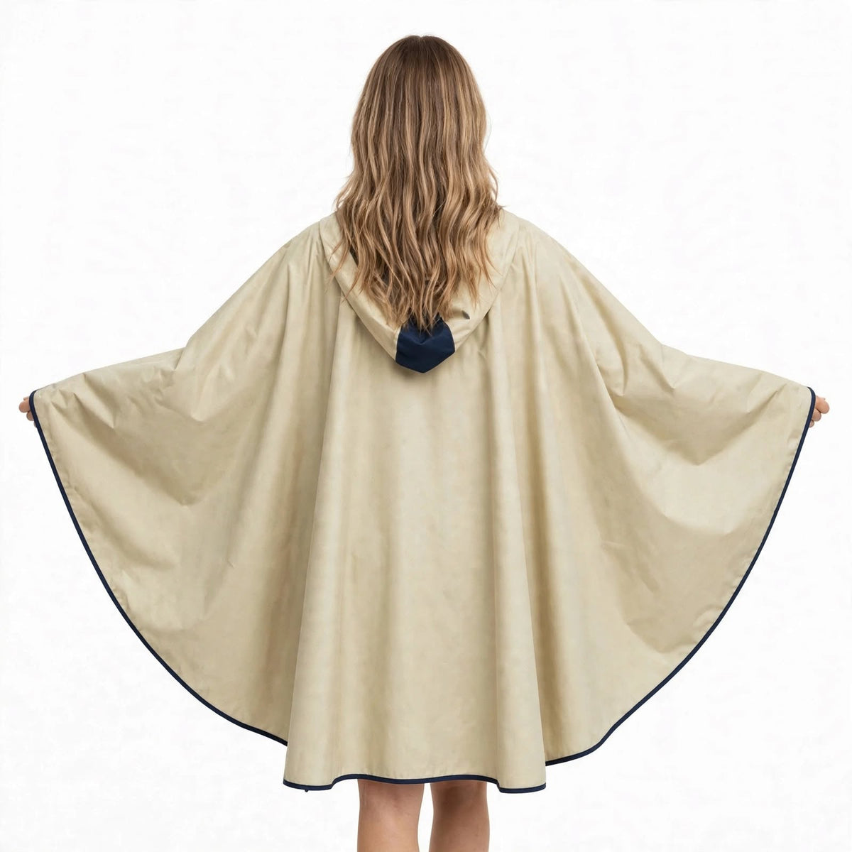 Cloak Raincoat with Polyester Fiber for Hiking and Biking