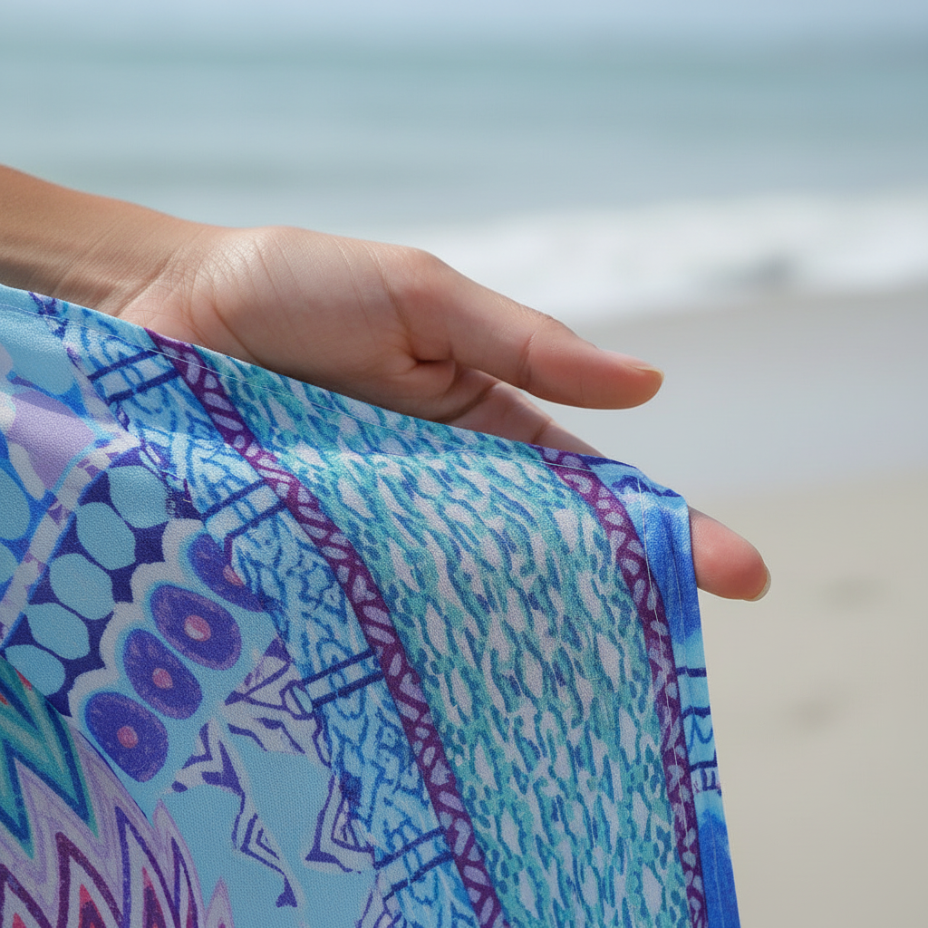 Bohemian Printed Beach Cover Up Maxi Dress and Resort Poolside Wear 4