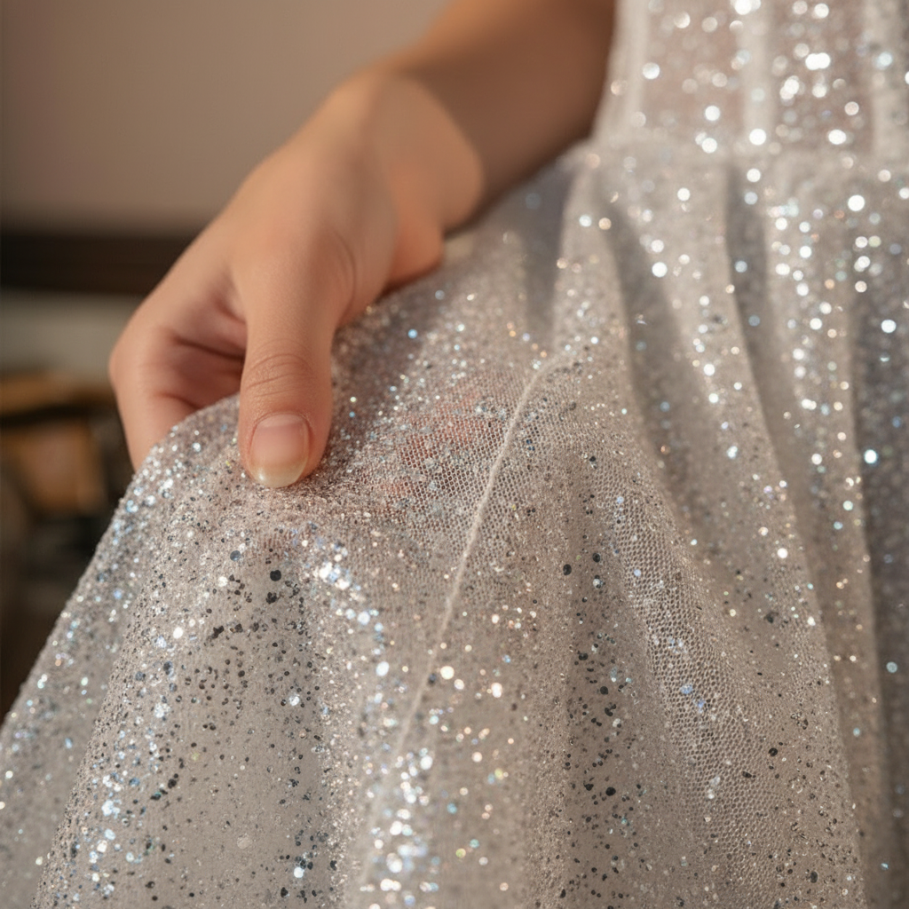 Women's Glitter Corset Midi Dress with Pockets Cocktail Party Dress