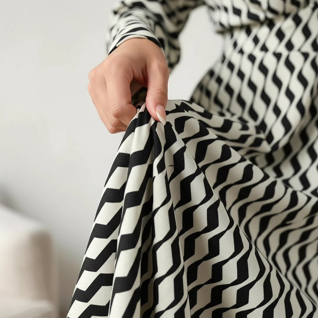 Women’s Geometric Print Maxi Dress with V-Neck Office Clothing 6