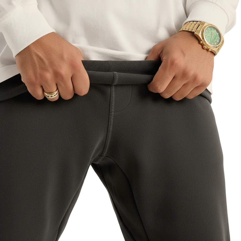 Men's Relaxed Fit Cotton Sweatpants with Elastic Waist for Casual Pants 4
