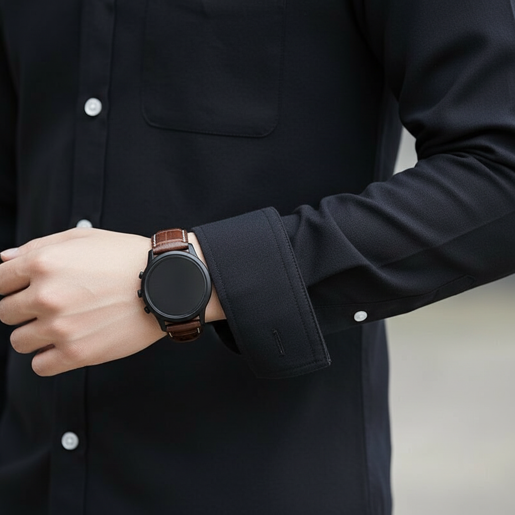 Men's Shirts Slim Fit Casual Long Sleeve Shirts Business Men 2