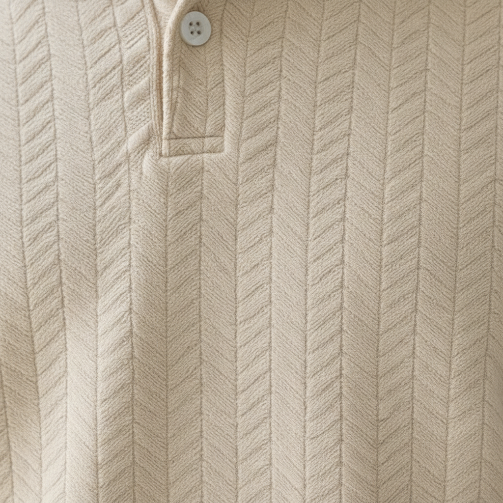 Mens Casual Short-sleeve Textured Polo Shirt Top 5