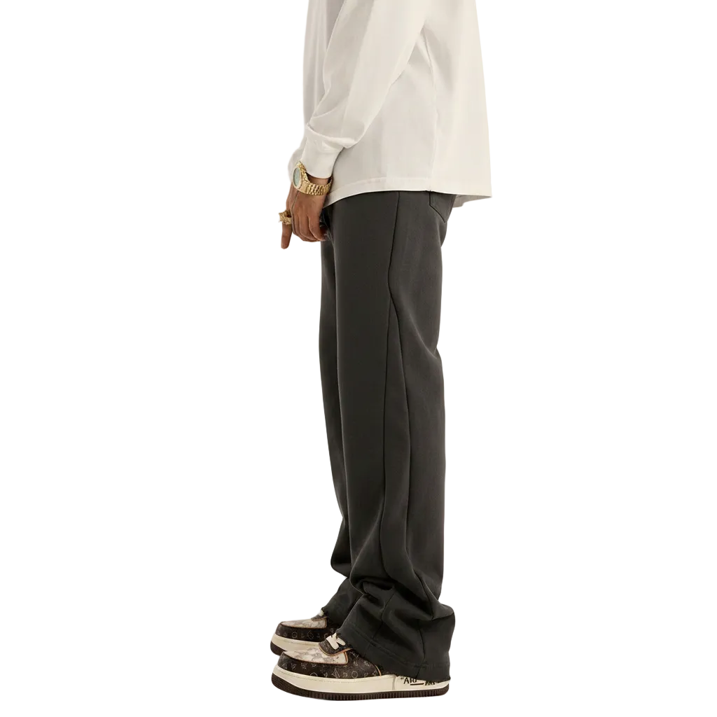 Men's Relaxed Fit Cotton Sweatpants with Elastic Waist for Casual Pants 6
