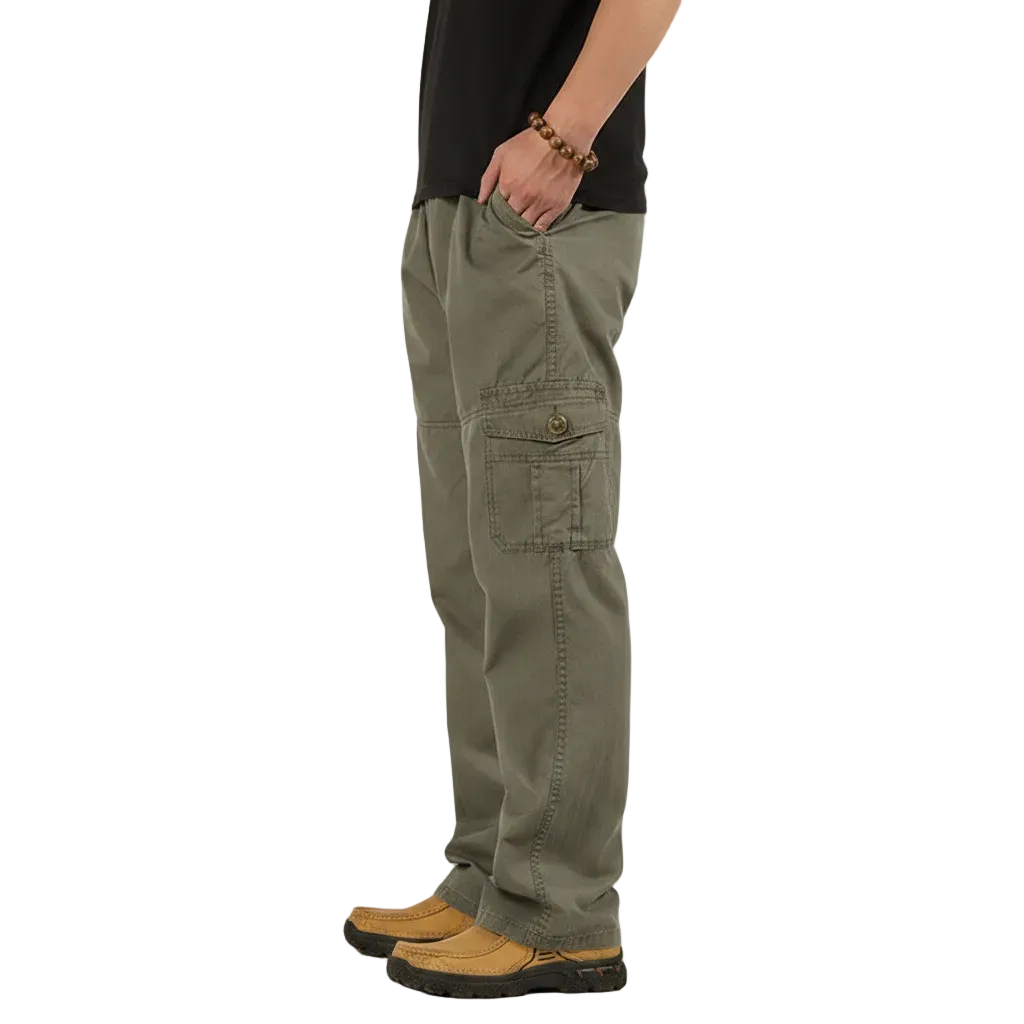 Men's Cotton Cargo Pants with Multi-Pocket Design 7