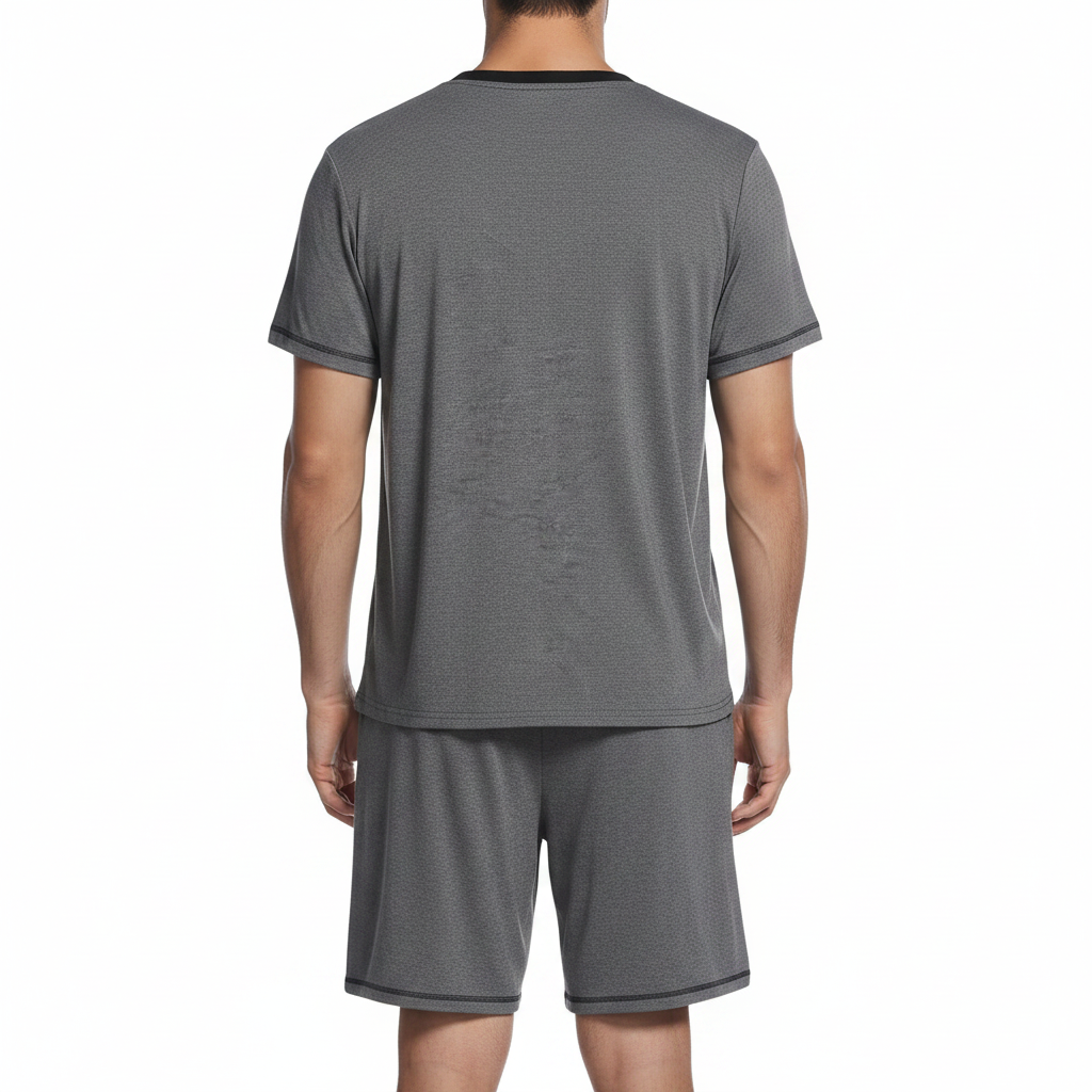 Men's V-Neck T-Shirt and Shorts Lounge Set and Casual Home Comfort 8