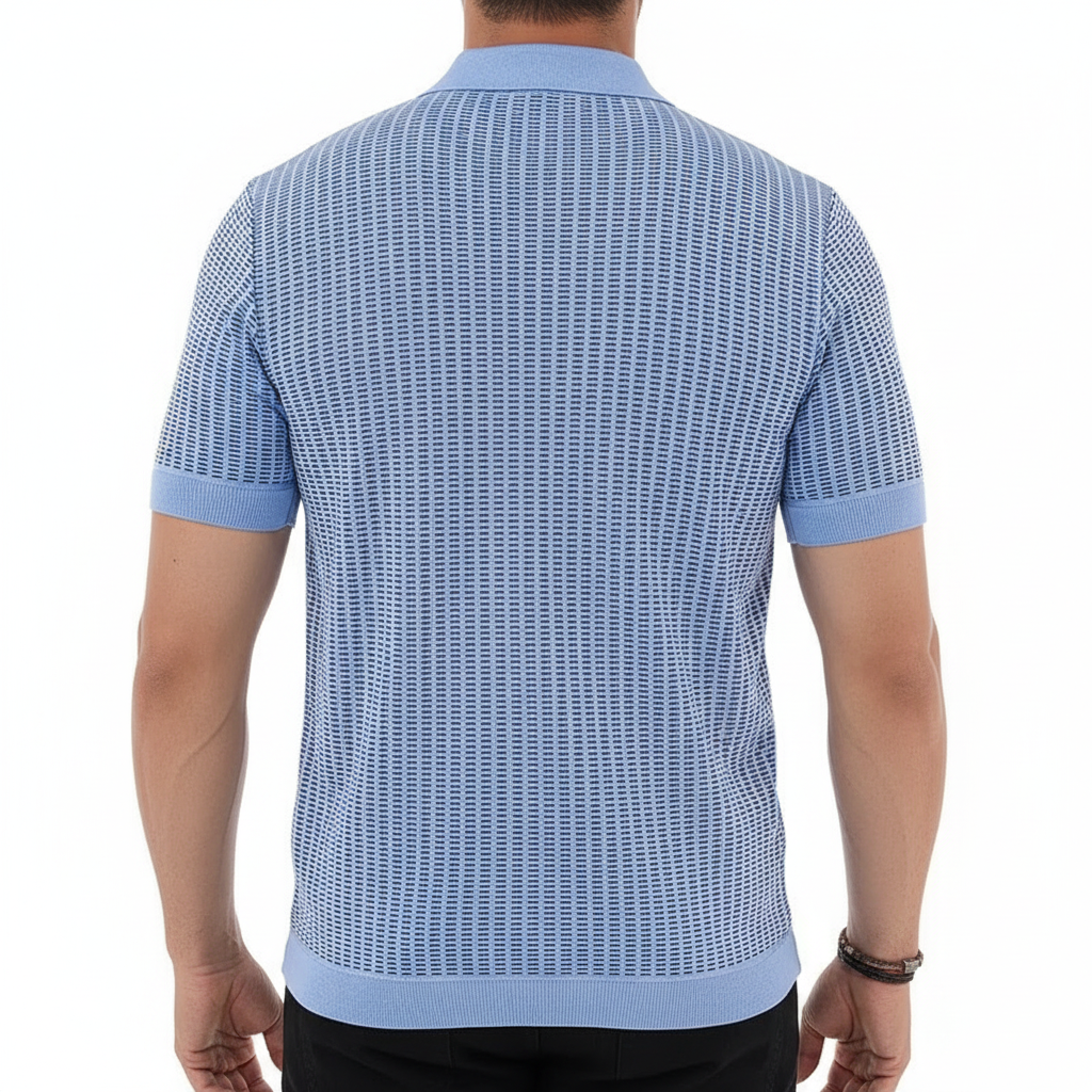 New Fashion Mens Knitted Polo Shirt Short-Sleeve 7