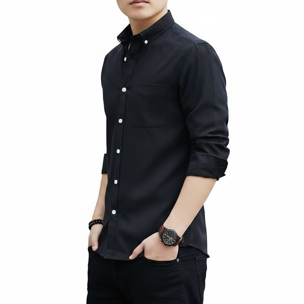 Men's Shirts Slim Fit Casual Long Sleeve Shirts Business Men 1