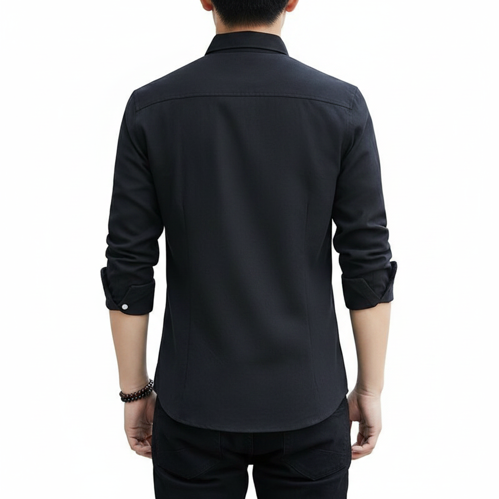Men's Shirts Slim Fit Casual Long Sleeve Shirts Business Men 7