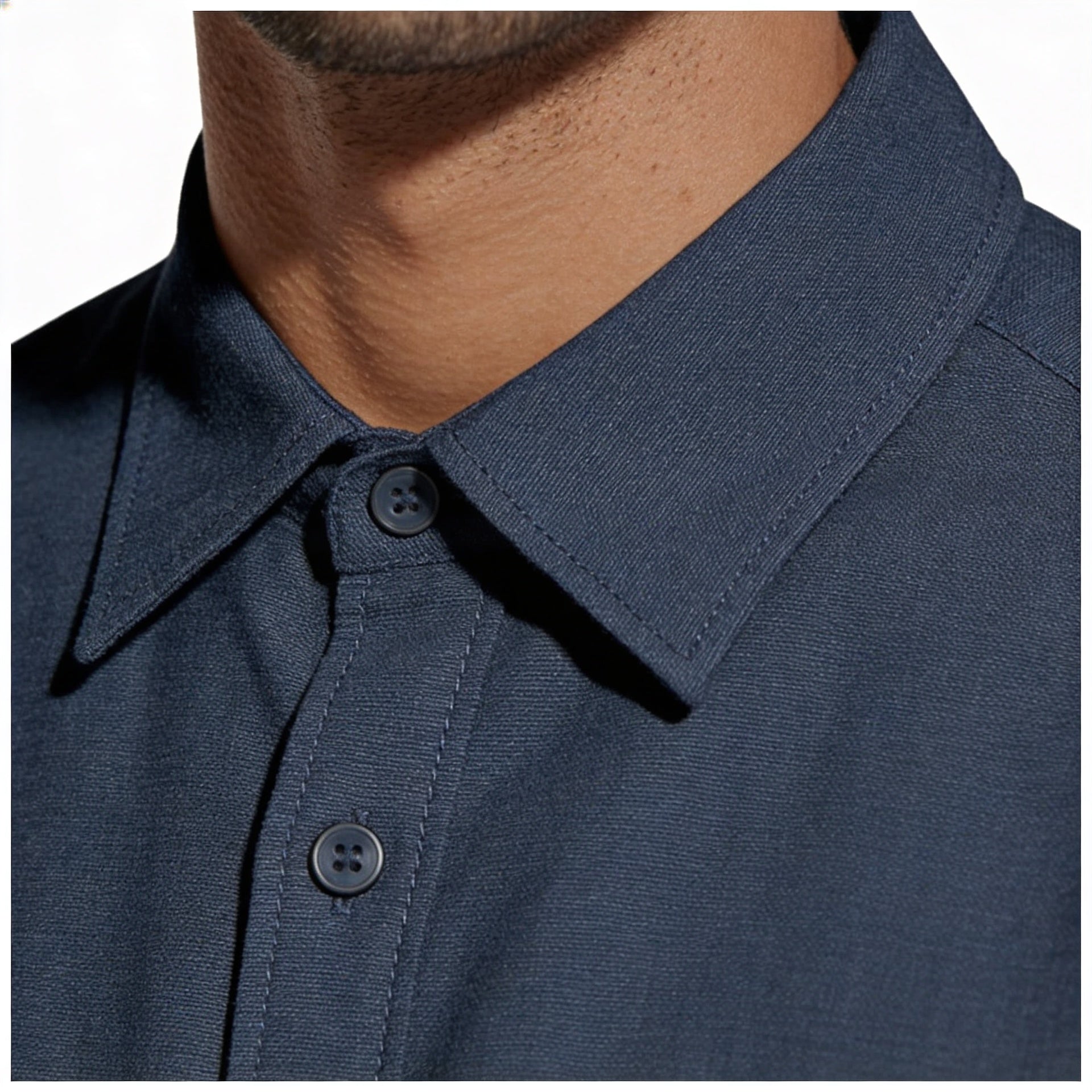 Men’s Short Sleeve Button-Up Shirt with Matching Shorts Set in Solid Colors