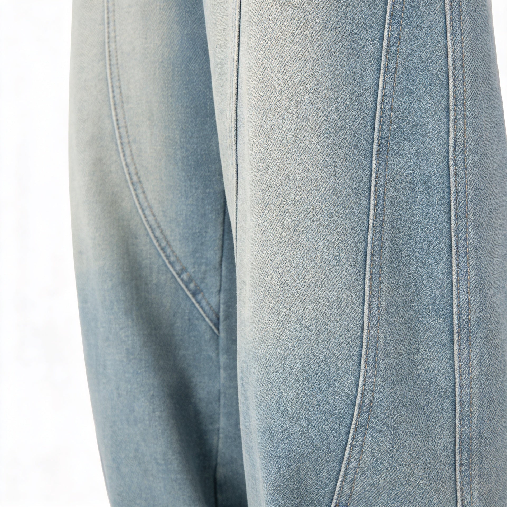 Men's Loose Fit Straight Leg Denim Pants with Mid Waist Design 5