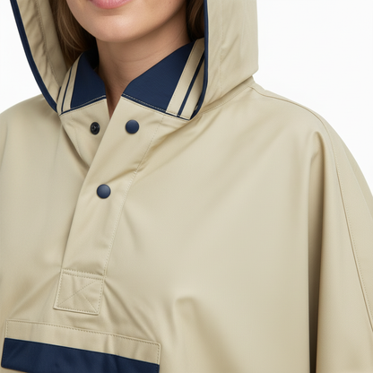 Cloak Raincoat with Polyester Fiber for Hiking and Biking