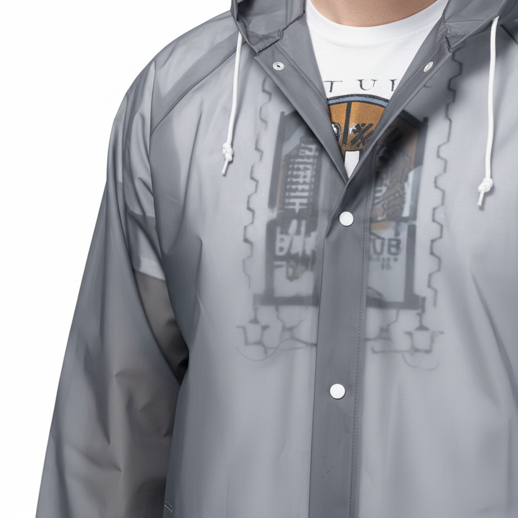 Lightweight Raincoat with EVA Material for On-the-Go Use