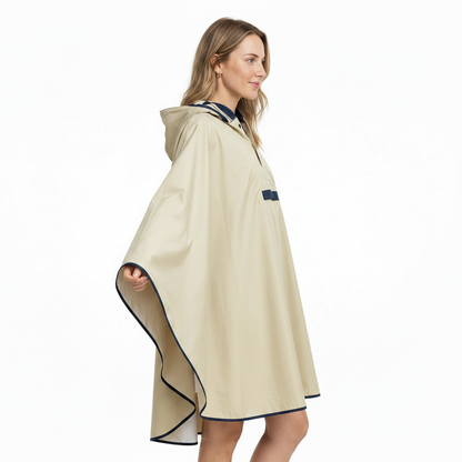 Cloak Raincoat with Polyester Fiber for Hiking and Biking