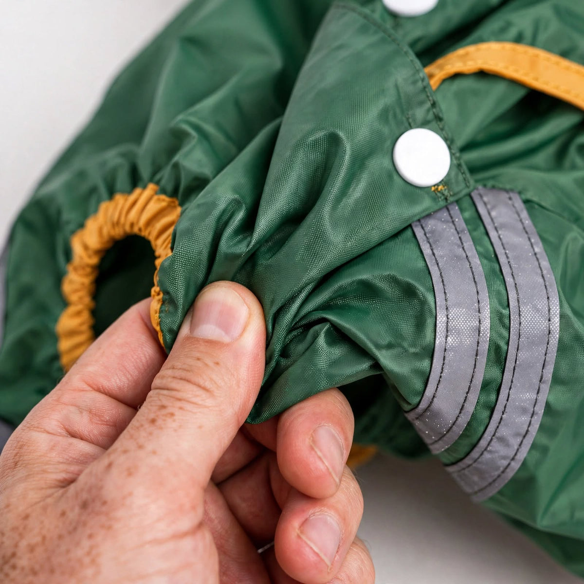 British-Style Raincoat with Reflective Bar for Dogs
