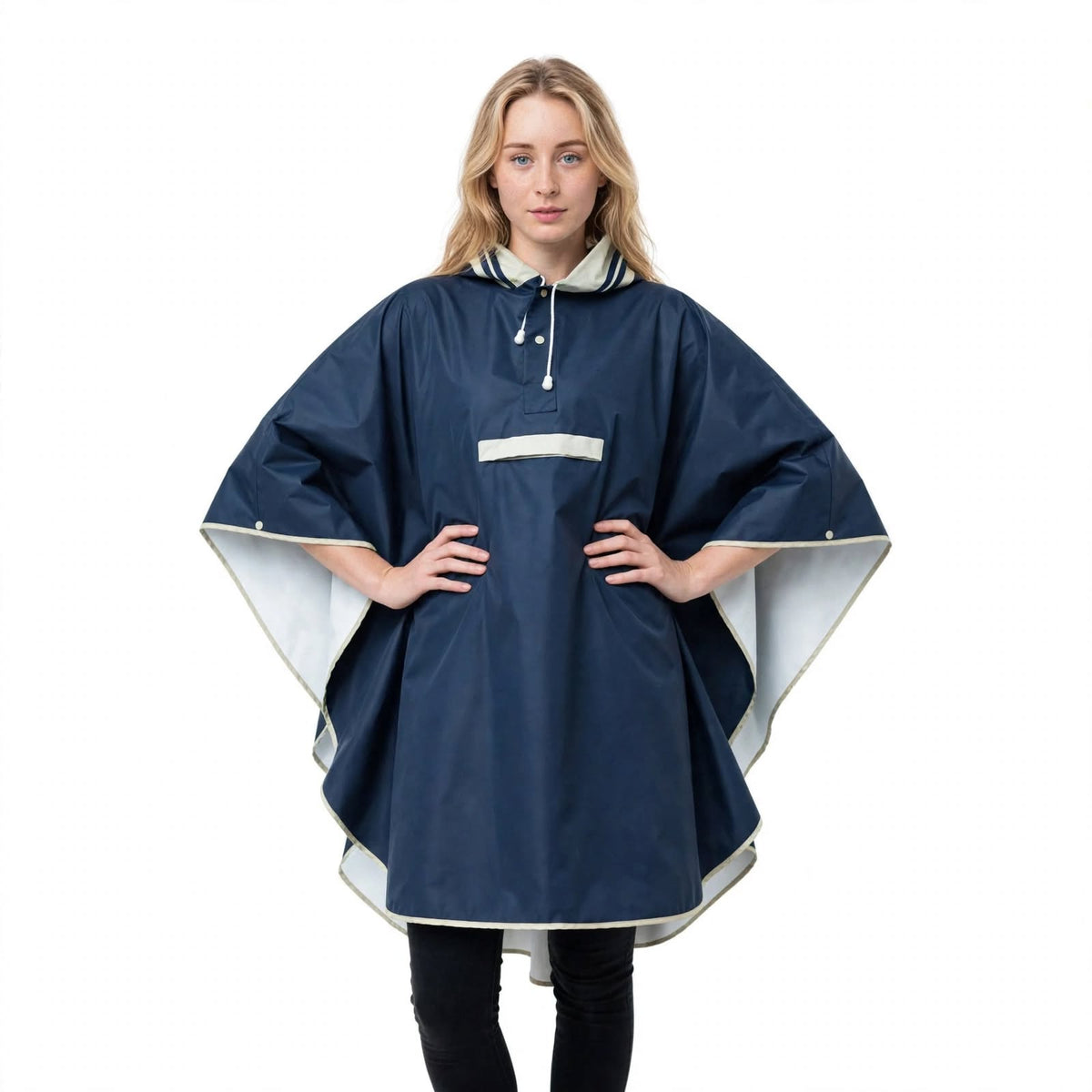 Cloak Raincoat with Polyester Fiber for Hiking and Biking