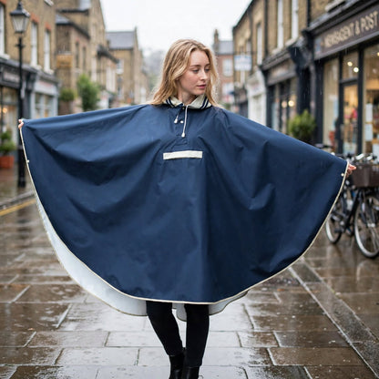 Cloak Raincoat with Polyester Fiber for Hiking and Biking